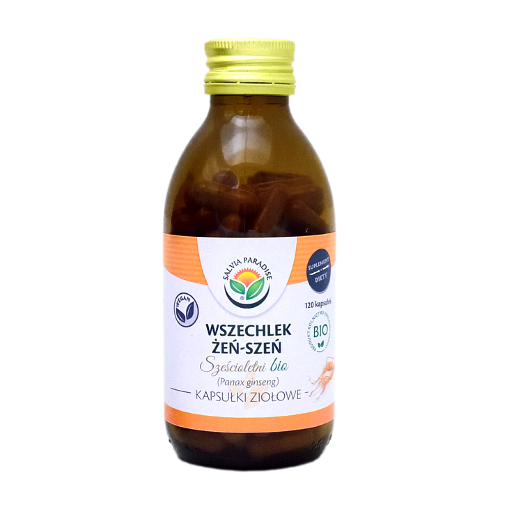 Panax Ginseng 6 Jahre BIO Kapseln 120 Stück - Echter Ginseng – Panax ginseng